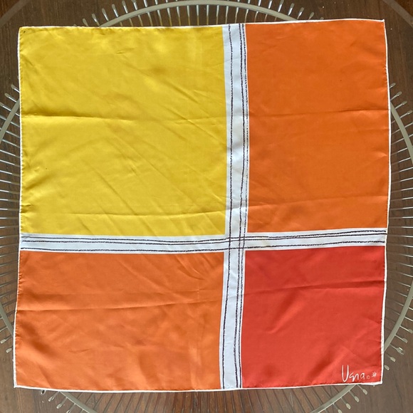 Vintage Vera Neumann square mod graphic scarf - Picture 2 of 15